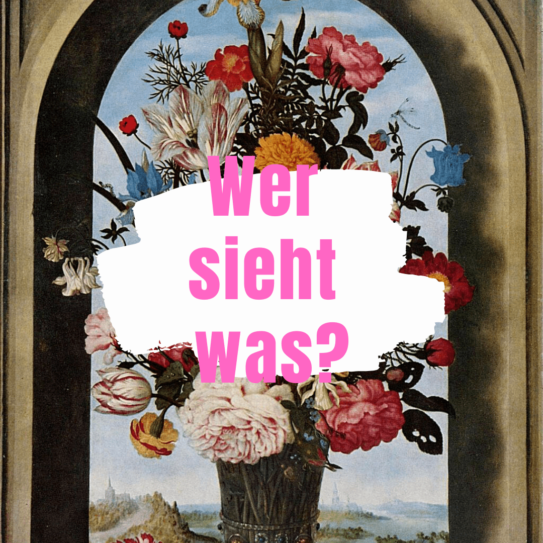 Wer sieht was? Blumenvase in einer Fensternische von Ambrosius Bosschaert d. Ä